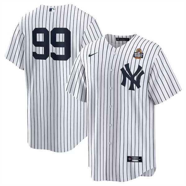 Mens New York Yankees #99 Aaron Judge White 2024 World Series Cool Base Stitched Jersey Dzhi->new york yankees->MLB Jersey